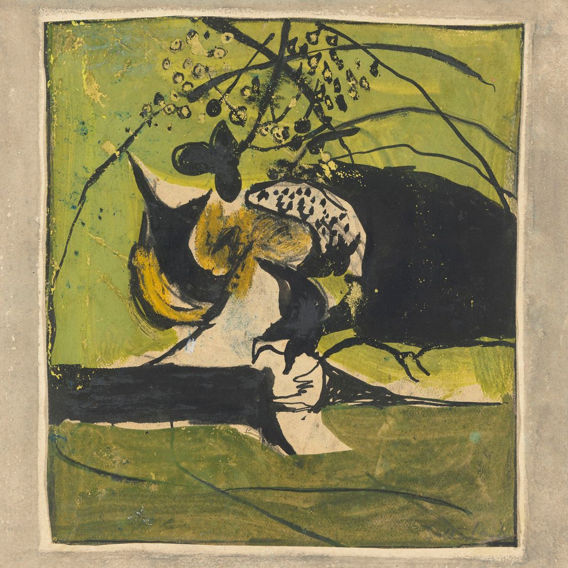 Graham Sutherland — Этюд для "Пейзажа, въезд на полосу движения"