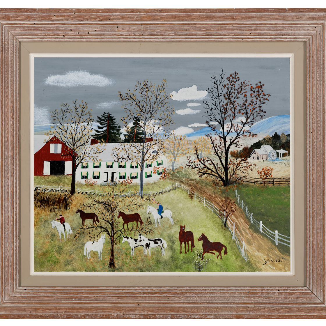 Grandma Moses — Пятнистые лошади, изображение 2