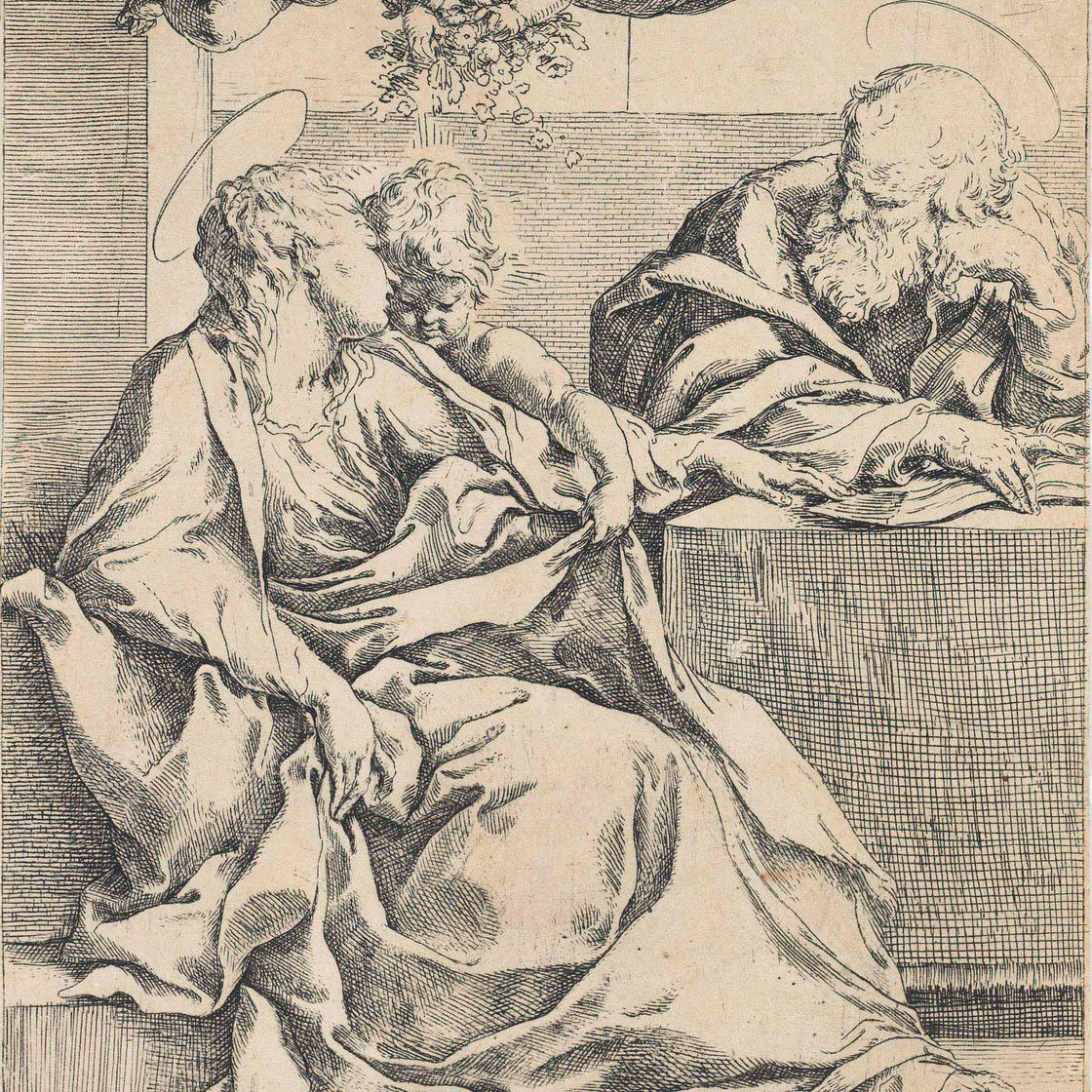 Guido Reni — Святое семейство с двумя ангелами (Барч, 10)