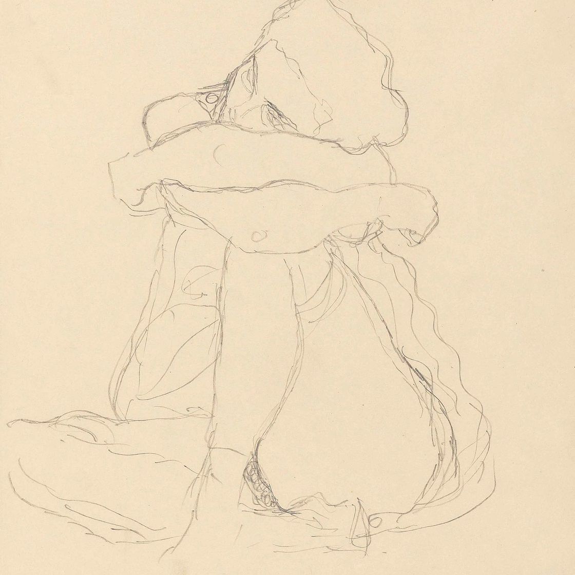 Gustav Klimt — Ситцендер Хальбакт, "Армия для связи с королевством", этюд для фильма "Юнгфрау"