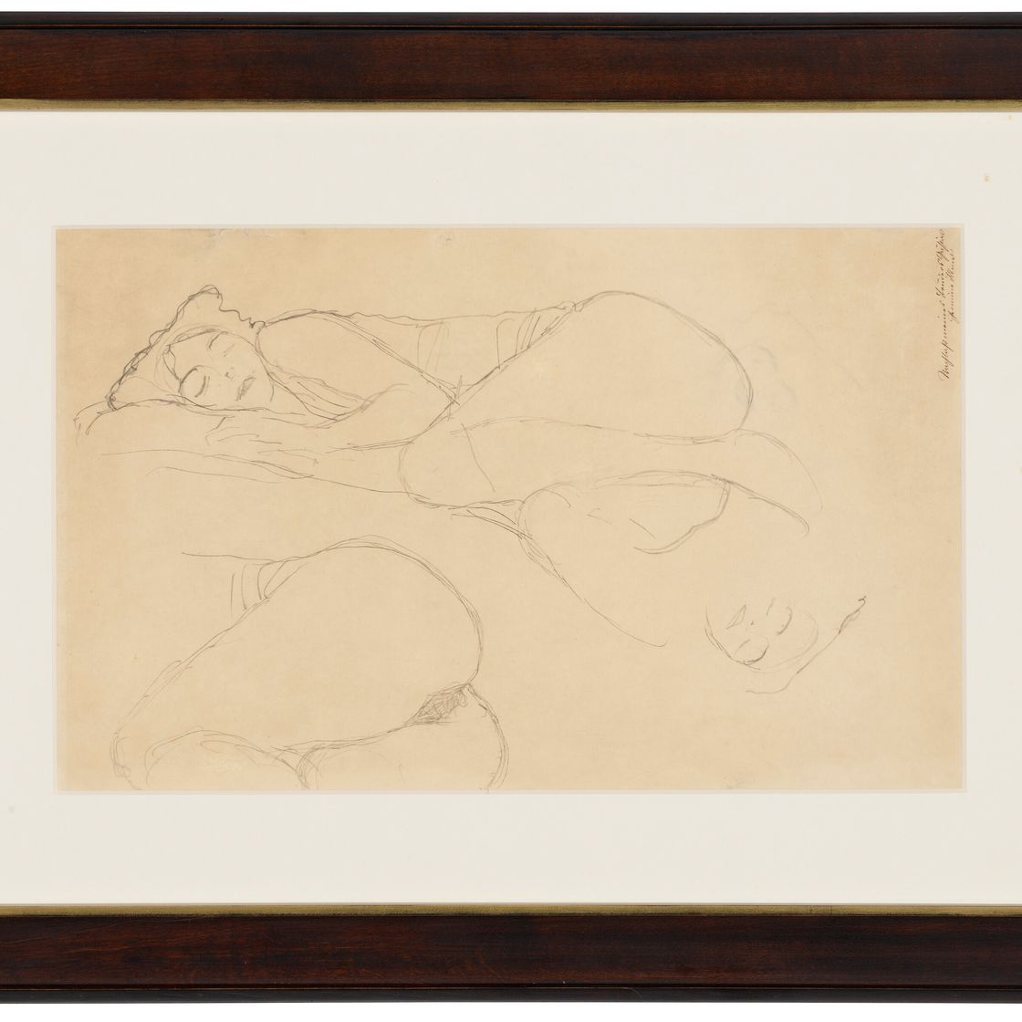 Gustav Klimt — Цвай-студент, изучающий Кауэрнден нах линкс, Копфстудия, изображение 2