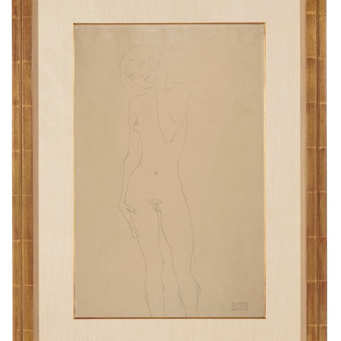 Gustav Klimt — Стехендер Мэдченакт фон ворне, изображение 2