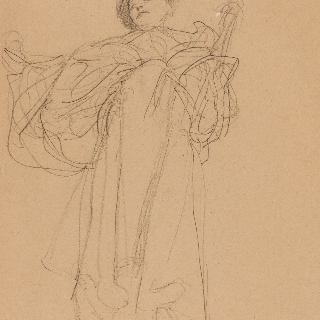 Gustav Klimt — Учеба по специальности "Юриспруденция" (начальная); Изменение профиля, учеба по специальности "Юриспруденция" (обратная сторона), изображение 1