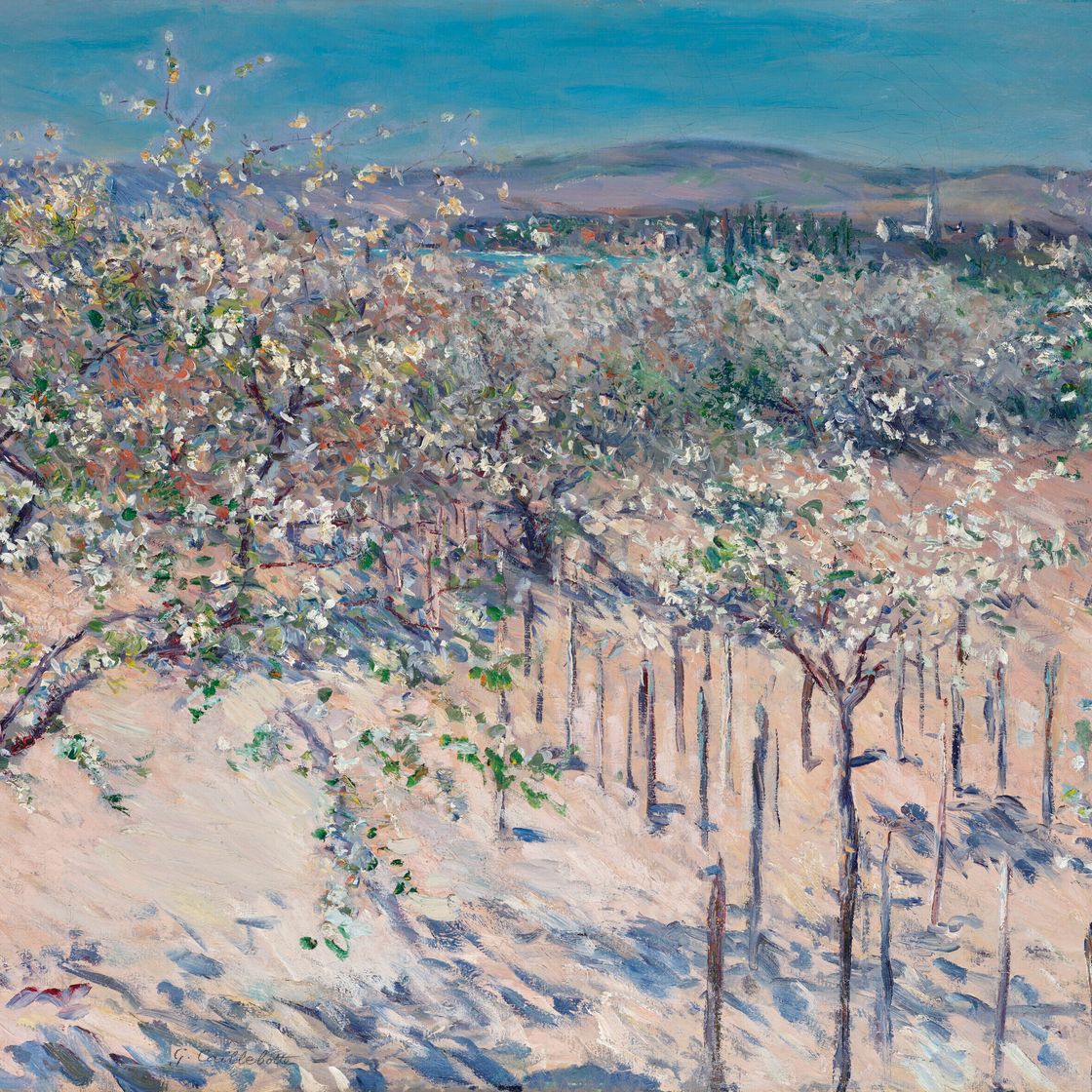 Gustave Caillebotte — Служанка, собирающая цветы, Коломб, изображение 1