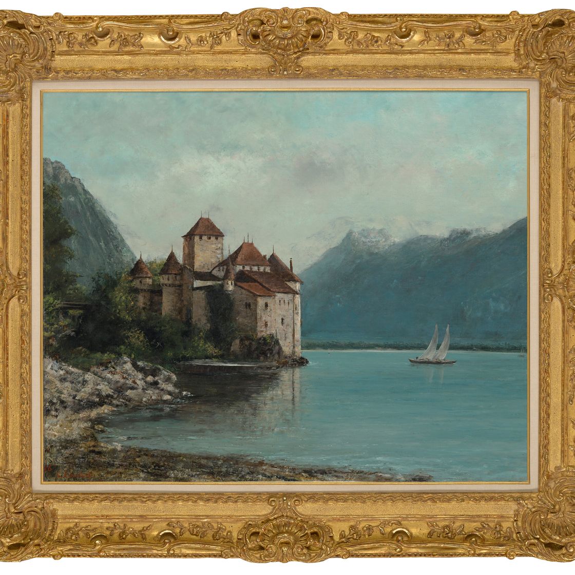 Gustave Courbet — Шильонский замок, Женевское озеро, изображение 2