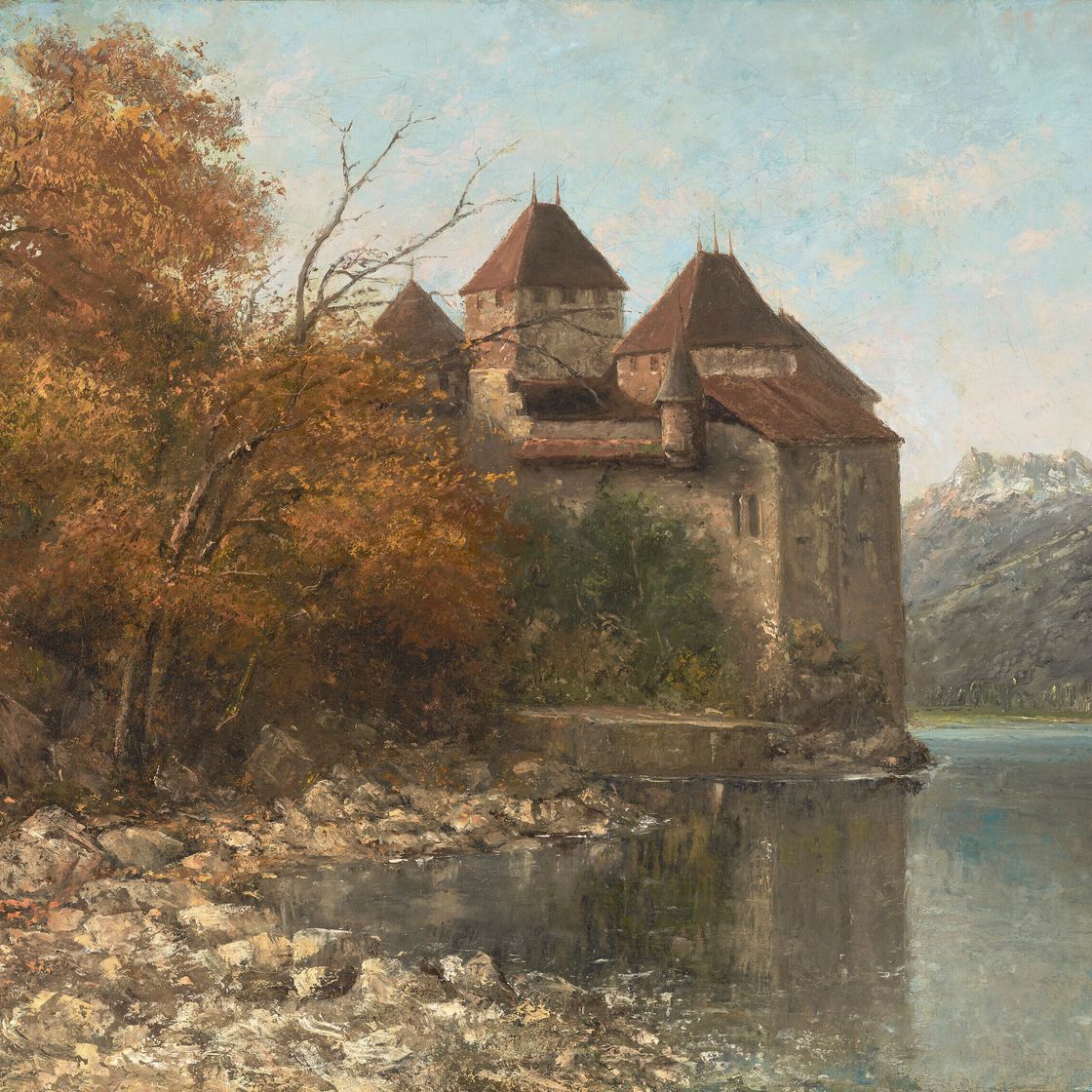 Gustave Courbet — Шильонский замок, Женевское озеро, изображение 1