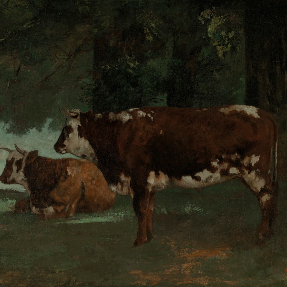 Gustave Courbet — Двое мужчин в халате маррон