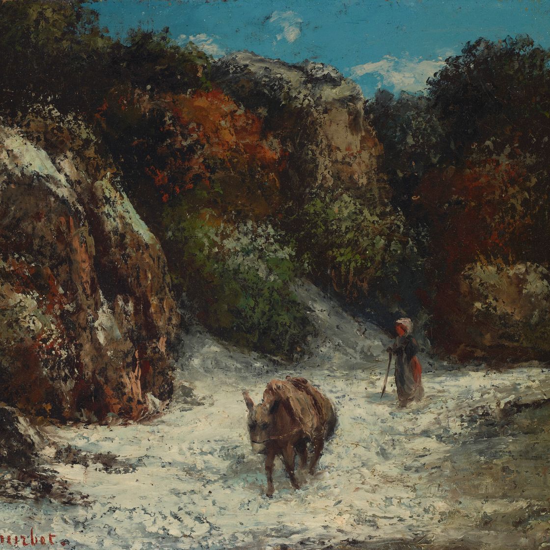 Gustave Courbet — Женщина и мужчина, которые платят за соседство
