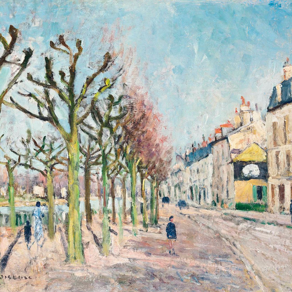 Gustave Loiseau — Набережная лонг-де-ла-Ривьер, деревня, Солей