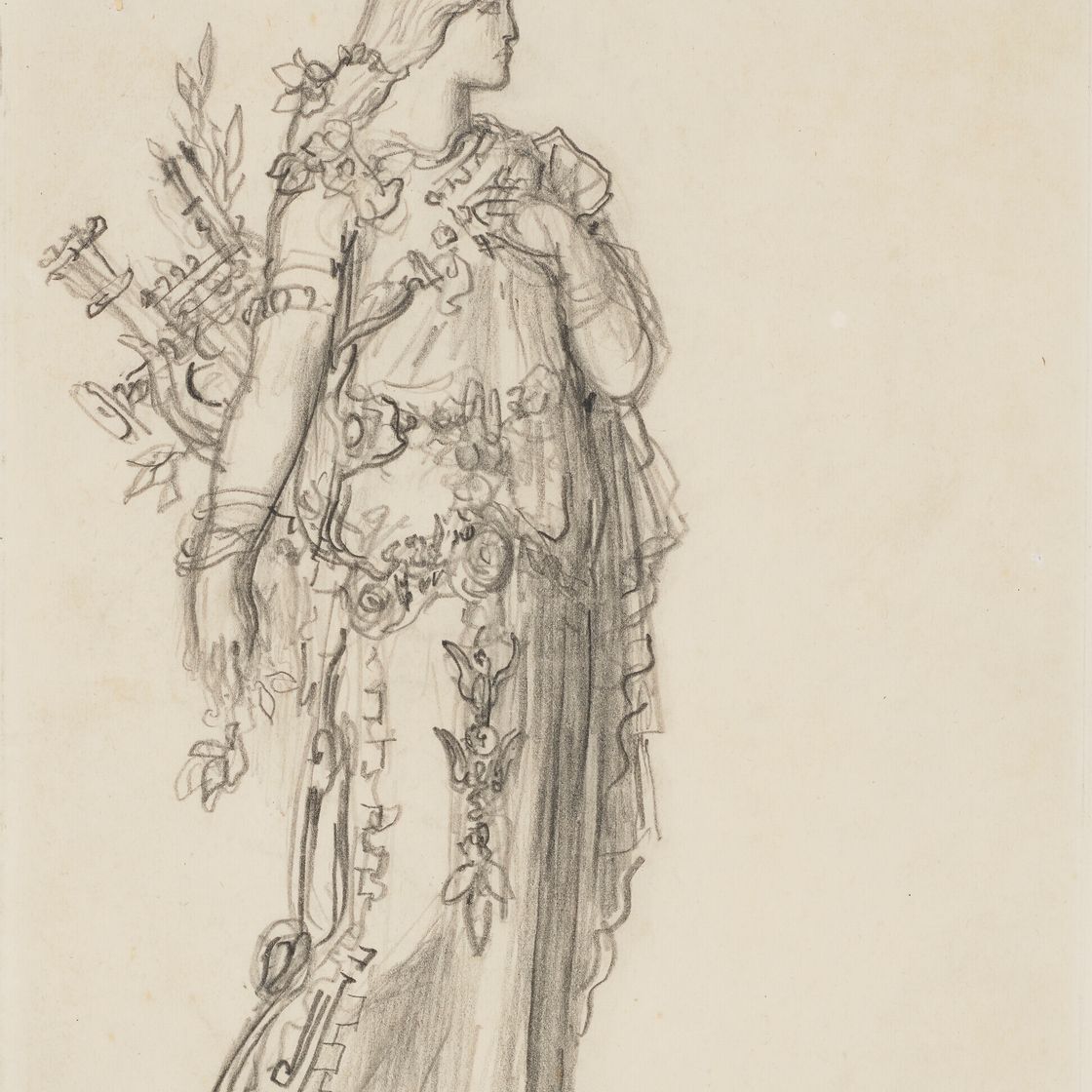 Gustave Moreau — Дизайн костюма для Сафо, изображение 1