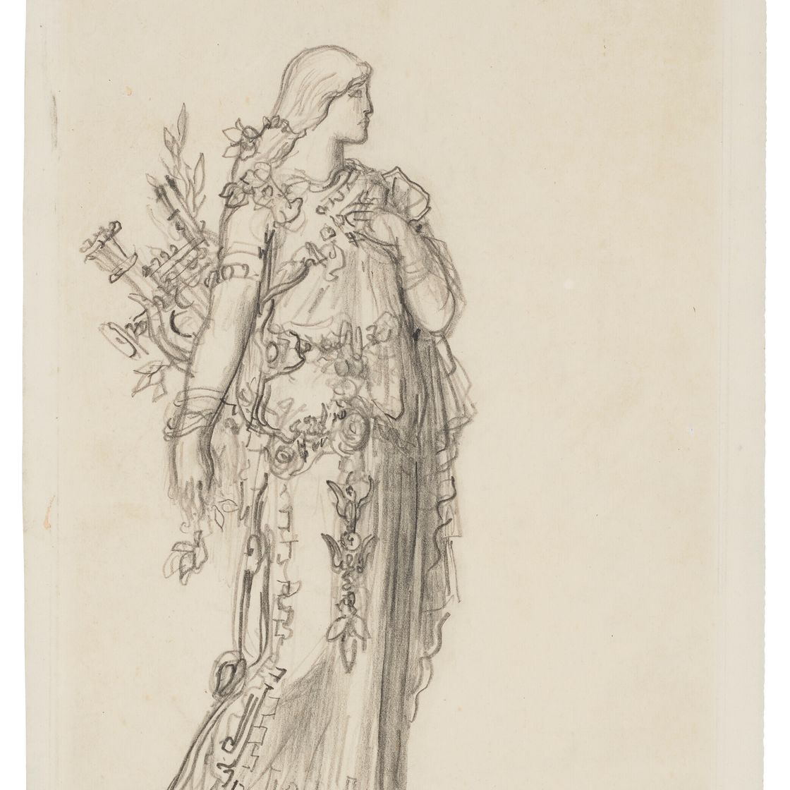 Gustave Moreau — Дизайн костюма для Сафо, изображение 4