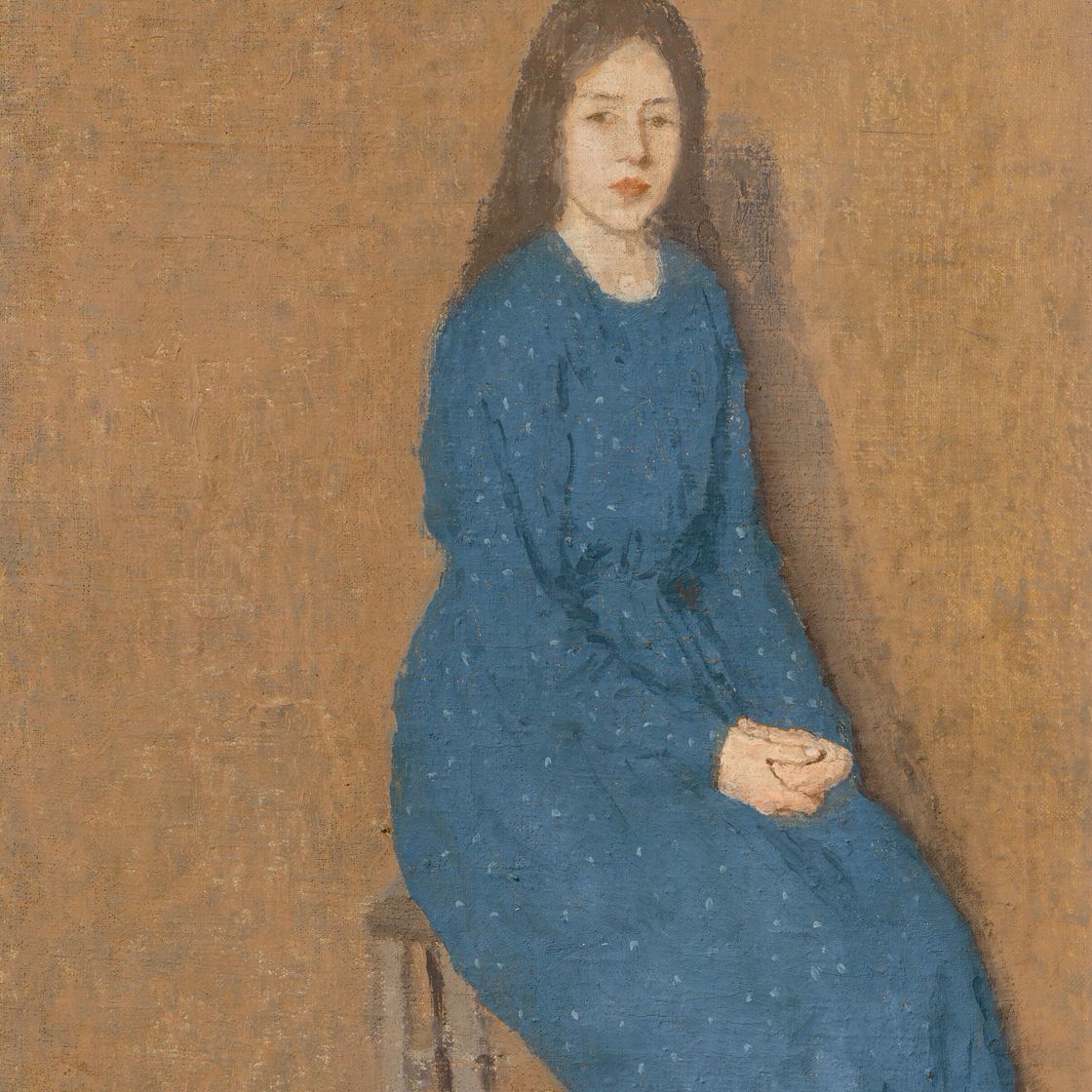 Gwen John — Девушка в голубом платье, изображение 1