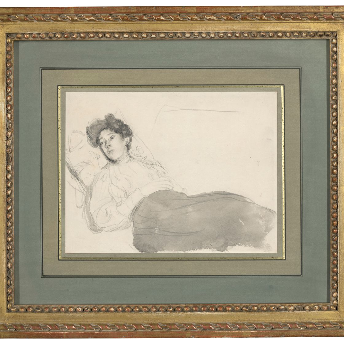 Gwen John — Портрет дамы, лежащей полулежа, изображение 2