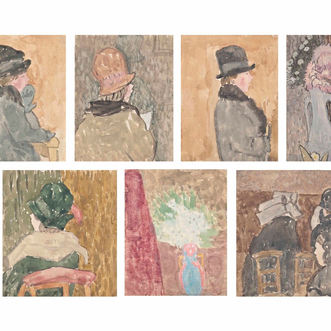 Gwen John — "Возвращение", альбом для рисования, март 1928 года