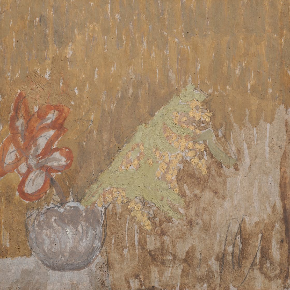 Gwen John — Мимоза и цветы в вазе, изображение 1