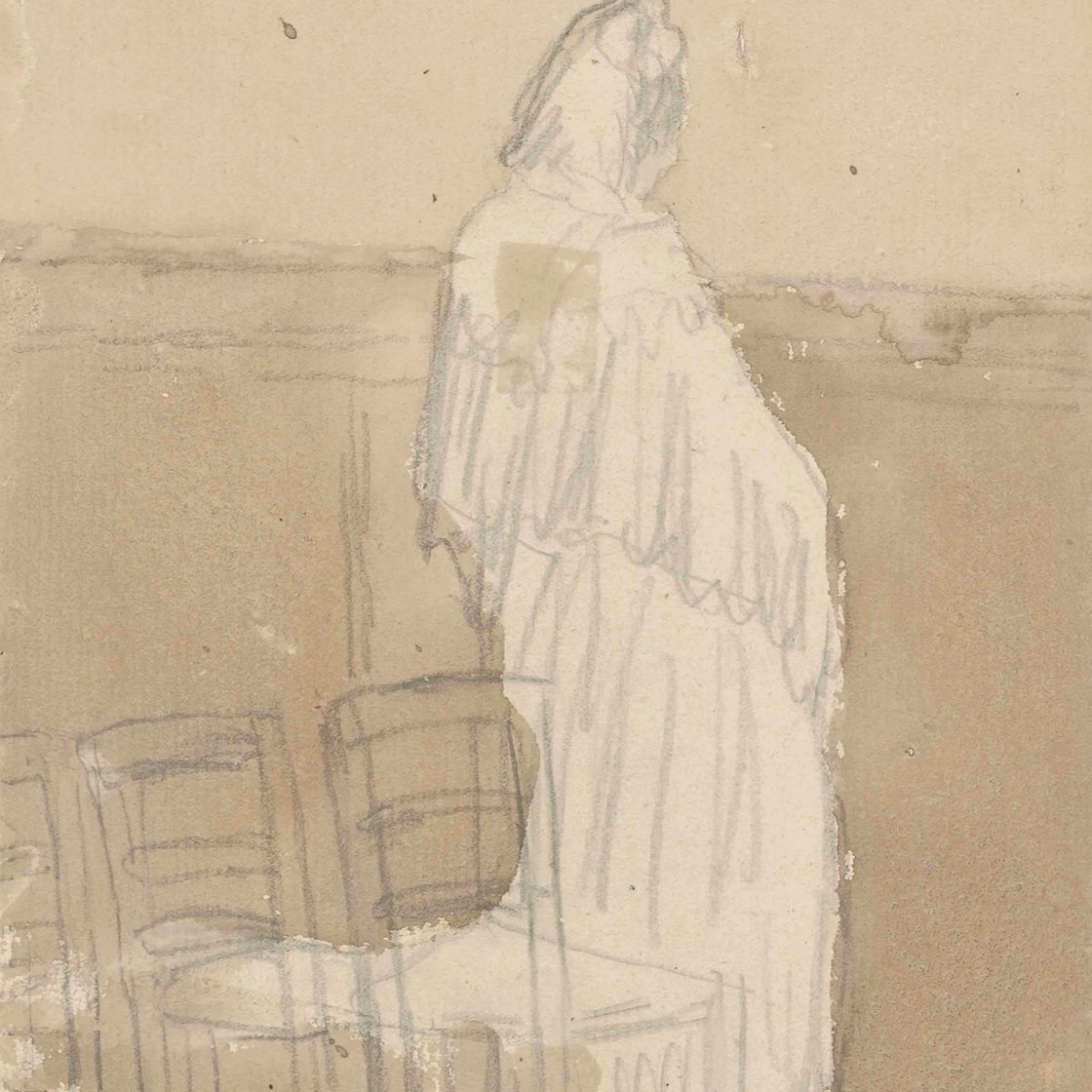 Gwen John — Стоящая женщина в интерьере