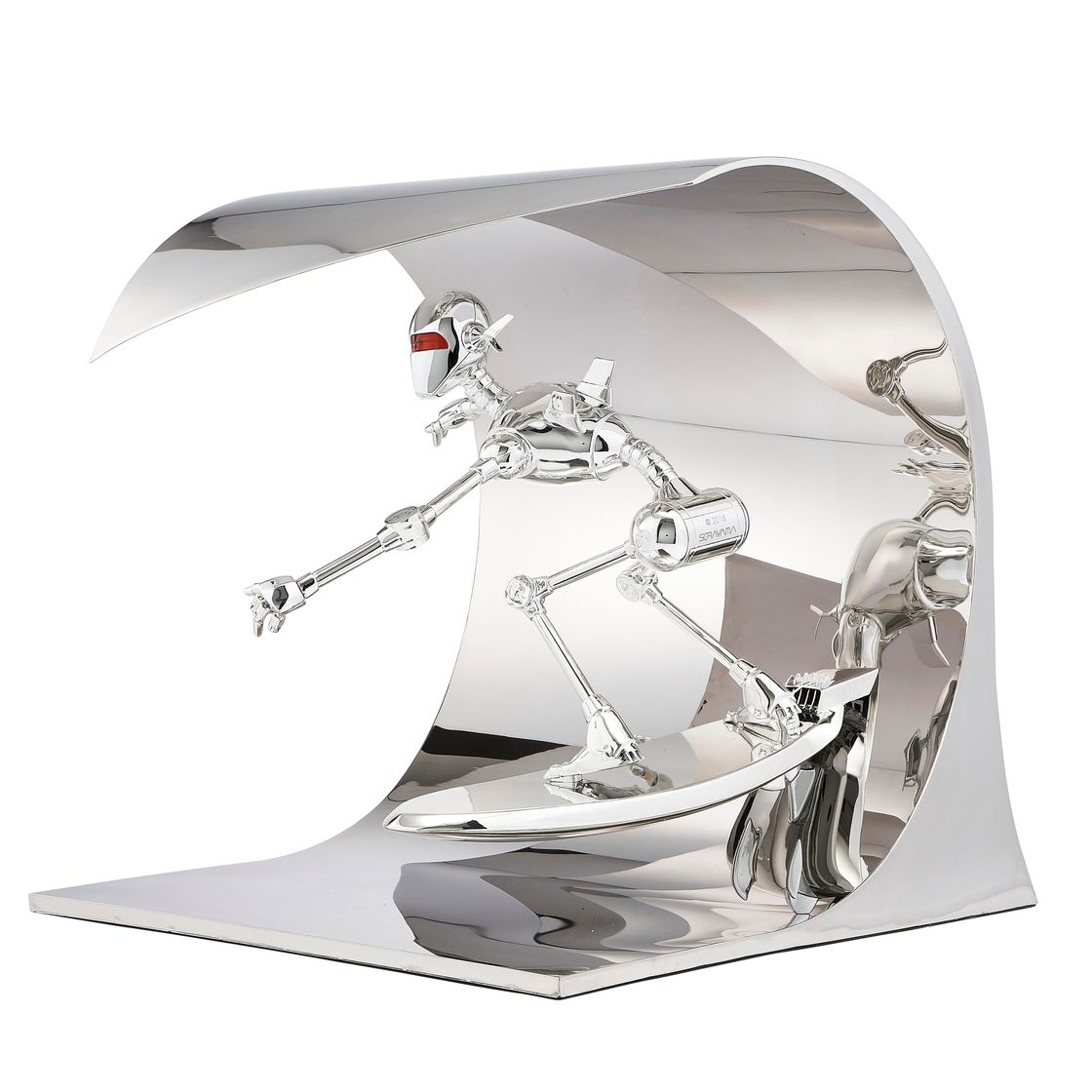 Hajime Sorayama — Робот-серфингист (серебристая версия)