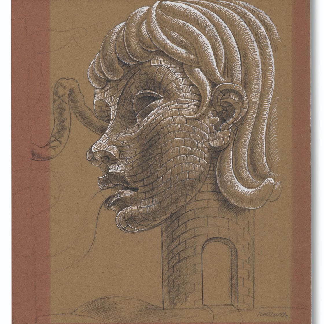 Hans Bellmer — Без названия (подготовительный этюд для "Тура по мятному напитку"), изображение 1