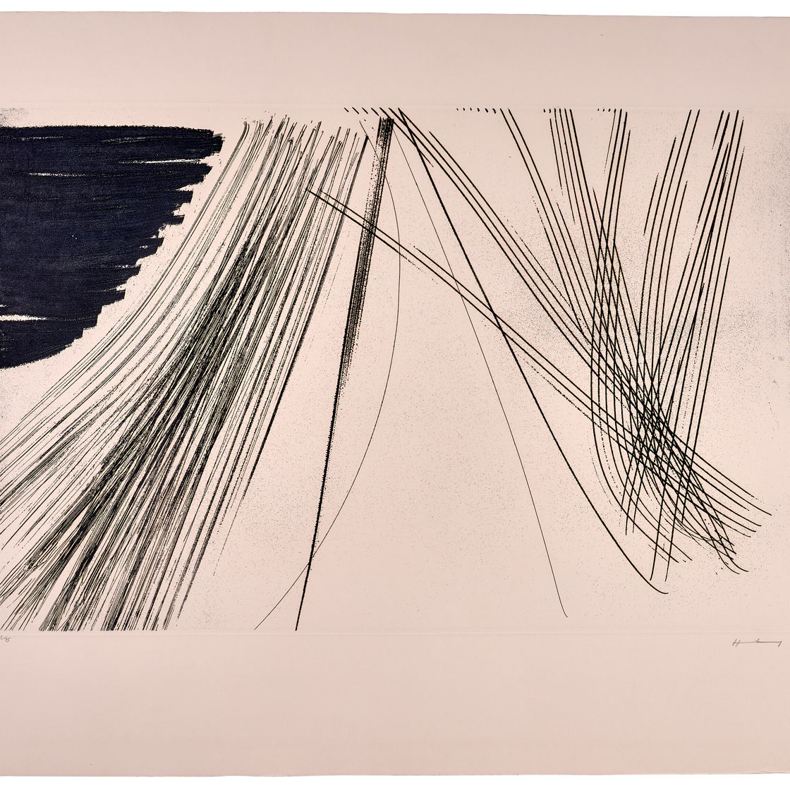 Hans Hartung — Без названия, из Лас-Эстампас-де-ла-Комета