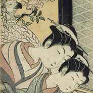Harunobu Suzuki — Ому (попугай) из серии "Фурю нана Комачи" ("Модная семерка Комачи"), около 1767 года.