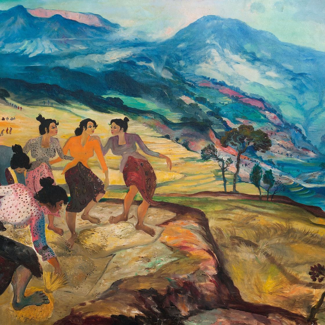 Hendra Gunawan — Женщины В Идиллическом пейзаже