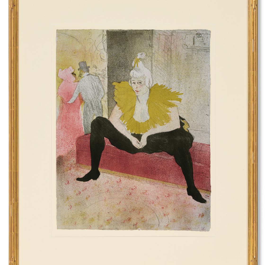 Henri de Toulouse-Lautrec — Роль клоунессы (мадемуазель Ча-у-ка-о), из Elles, изображение 2