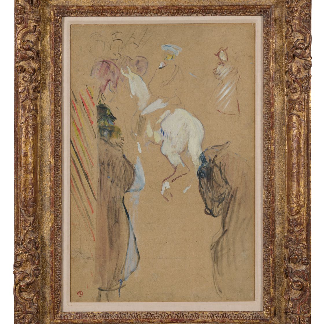 Henri de Toulouse-Lautrec — Вавилонская башня Великого (справа налево) ; Этюды (оборотная сторона), изображение 2