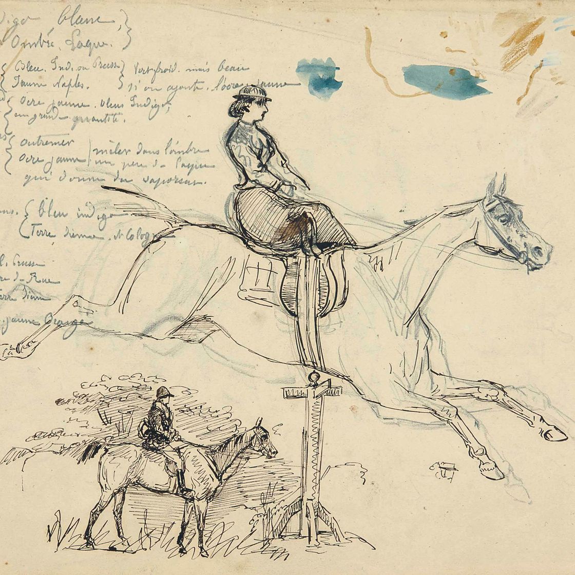 Henri de Toulouse-Lautrec — Амазон (прямой); Шевалье (оборотная сторона)