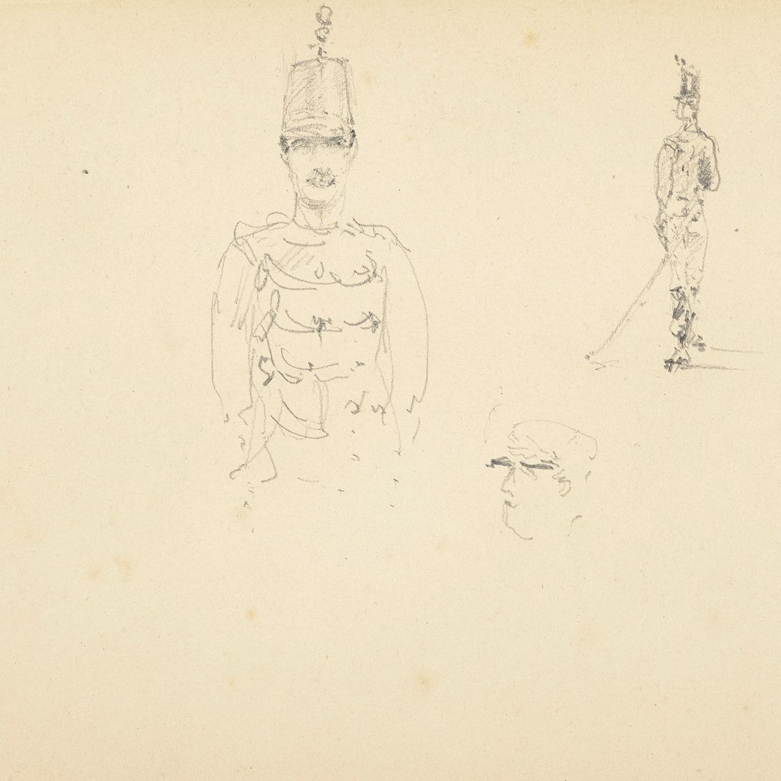 Henri de Toulouse-Lautrec — Этюд кавалеров ( спереди ); Этюд кавалеров и кавалерш в доспехах ( сзади ), изображение 2