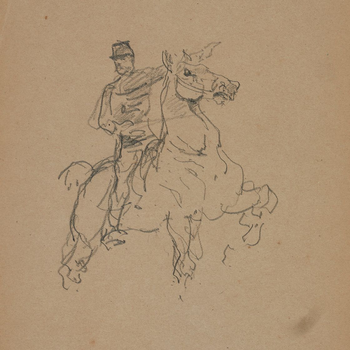 Henri de Toulouse-Lautrec — Кавалер ( справа ); Два этюда ( сзади ), изображение 1