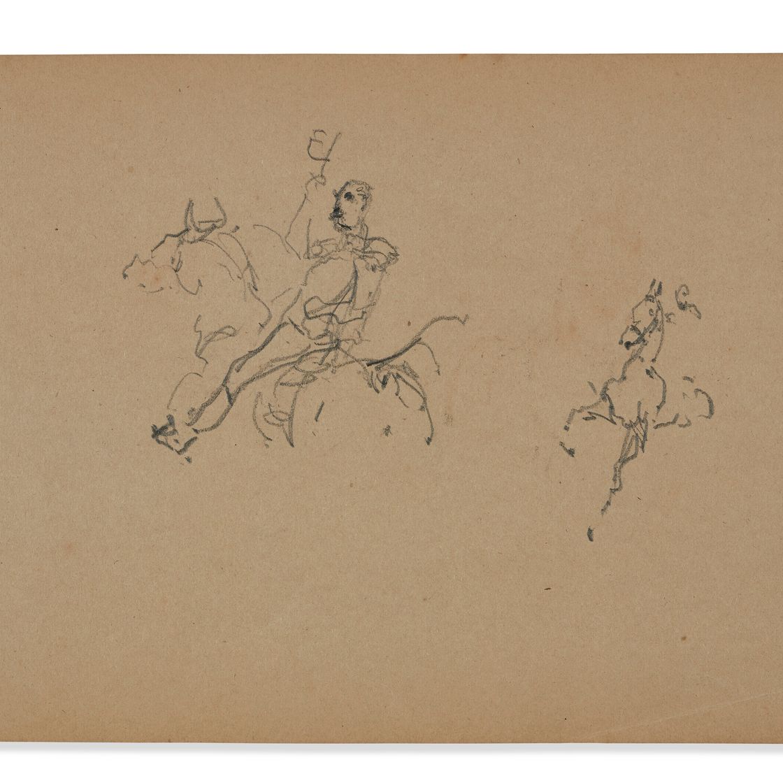 Henri de Toulouse-Lautrec — Кавалер ( справа ); Два этюда ( сзади ), изображение 2