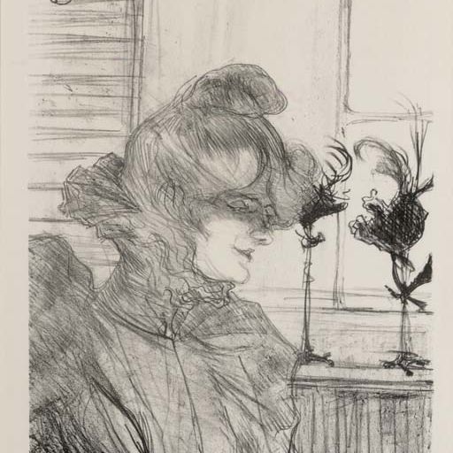 Henri de Toulouse-Lautrec — Ле Маргуэн (мадемуазель Луиза Блуэ) (Adr. 356; W. 334)