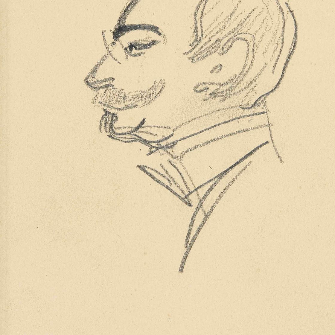 Henri de Toulouse-Lautrec — Дом престарелых: Портрет человека в профиль (спереди); Вводная часть для поддержки сына (сзади)