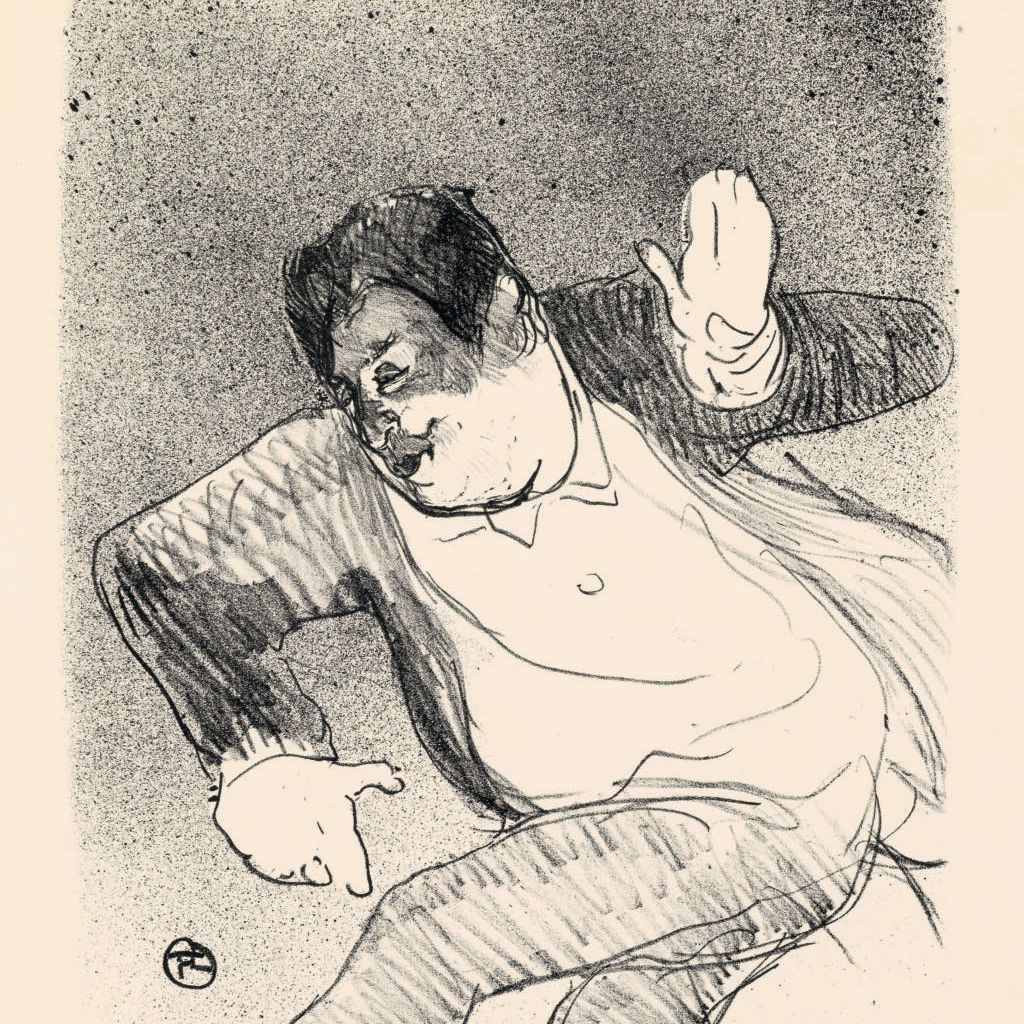 Henri de Toulouse-Lautrec — "Концерт в кафе", оригинал "Эстампа" (Х. Марти), Париж, 1893 (Д. 28-38; W. 18-28; доп. 16-26)