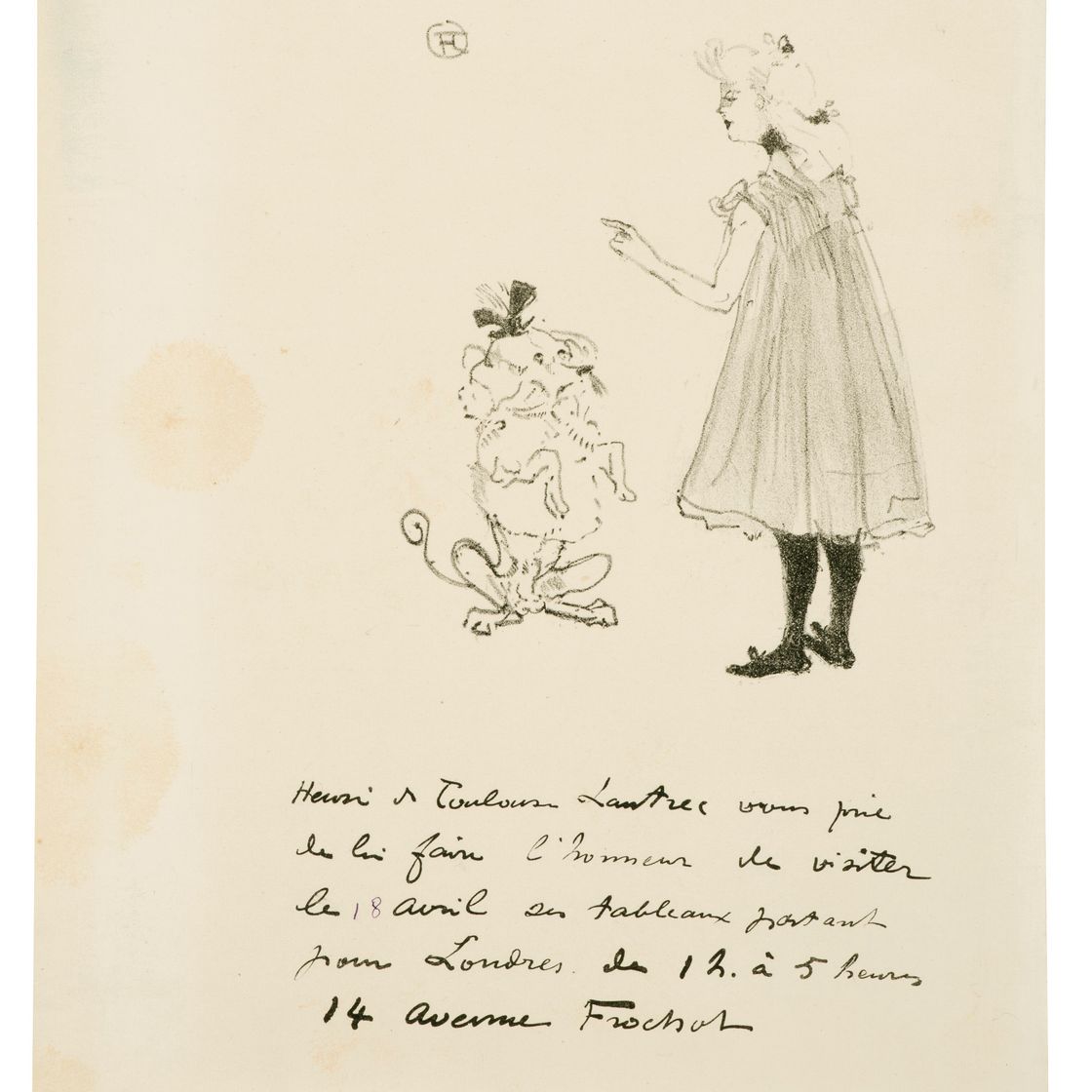 Henri de Toulouse-Lautrec — Приглашение на выставку