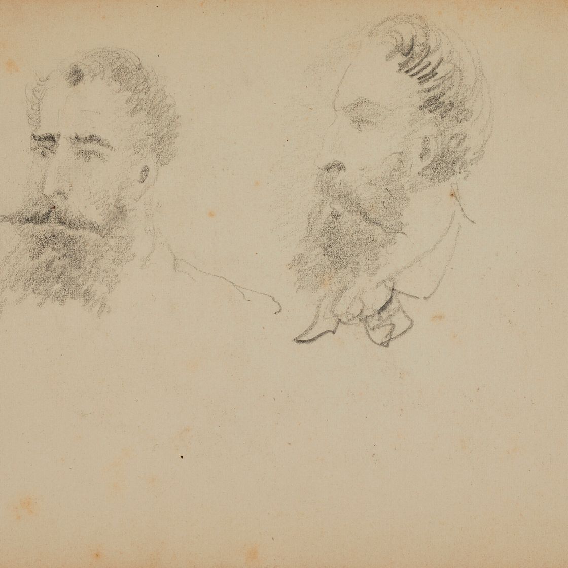 Henri de Toulouse-Lautrec — Два мужских портрета ( спереди ); Солдат ( сзади ), изображение 1
