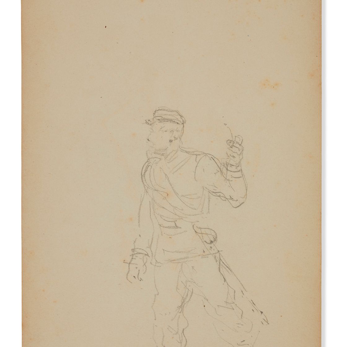 Henri de Toulouse-Lautrec — Два мужских портрета ( спереди ); Солдат ( сзади ), изображение 2