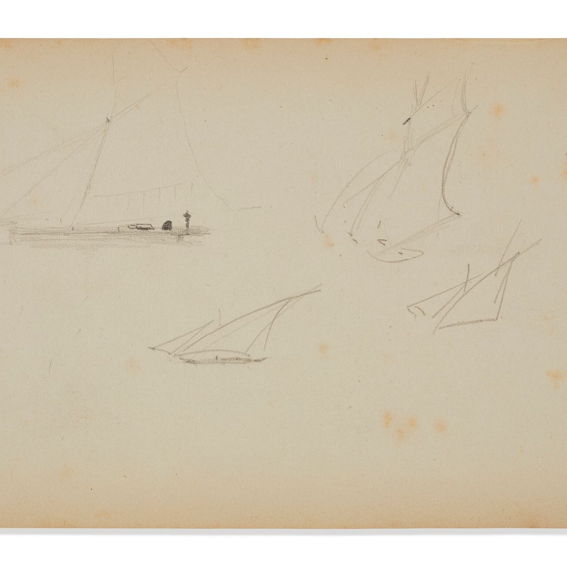 Henri de Toulouse-Lautrec — Этюды о вуалях и шевроле ( спереди ); Эскизы вуалей ( сзади ), изображение 2