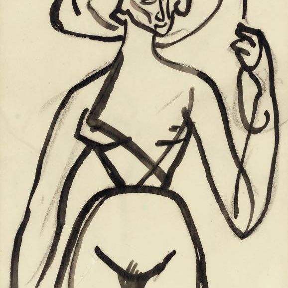 Henri Gaudier-Brzeska — Дама в шляпе и с зонтиком