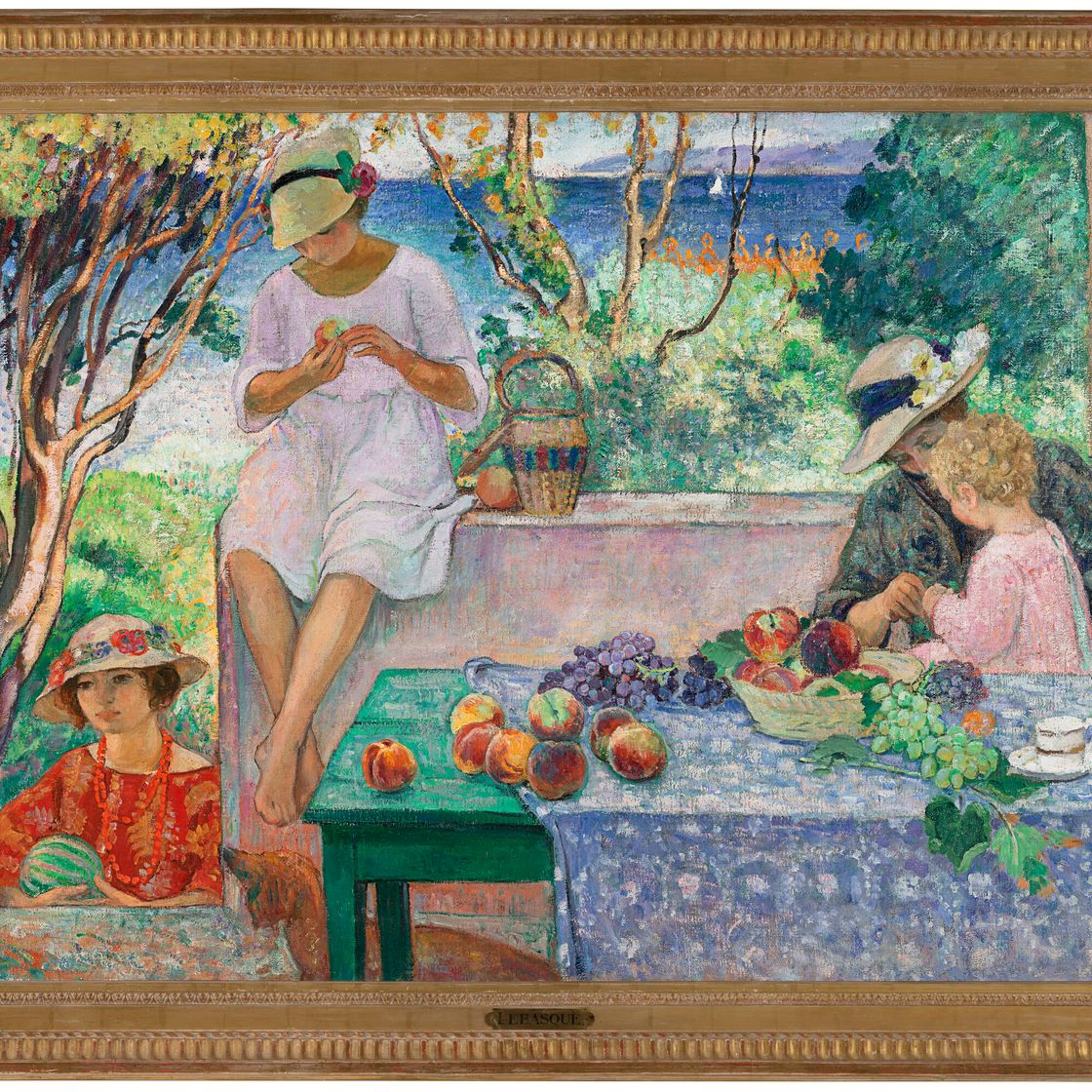 Henri Lebasque — Отель на террасе Сент-Максима, изображение 3