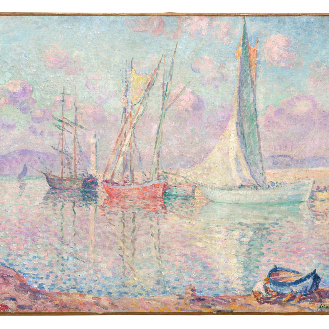 Henri Lebasque — Танцующие вуали в порту Сен-Тропе, изображение 2