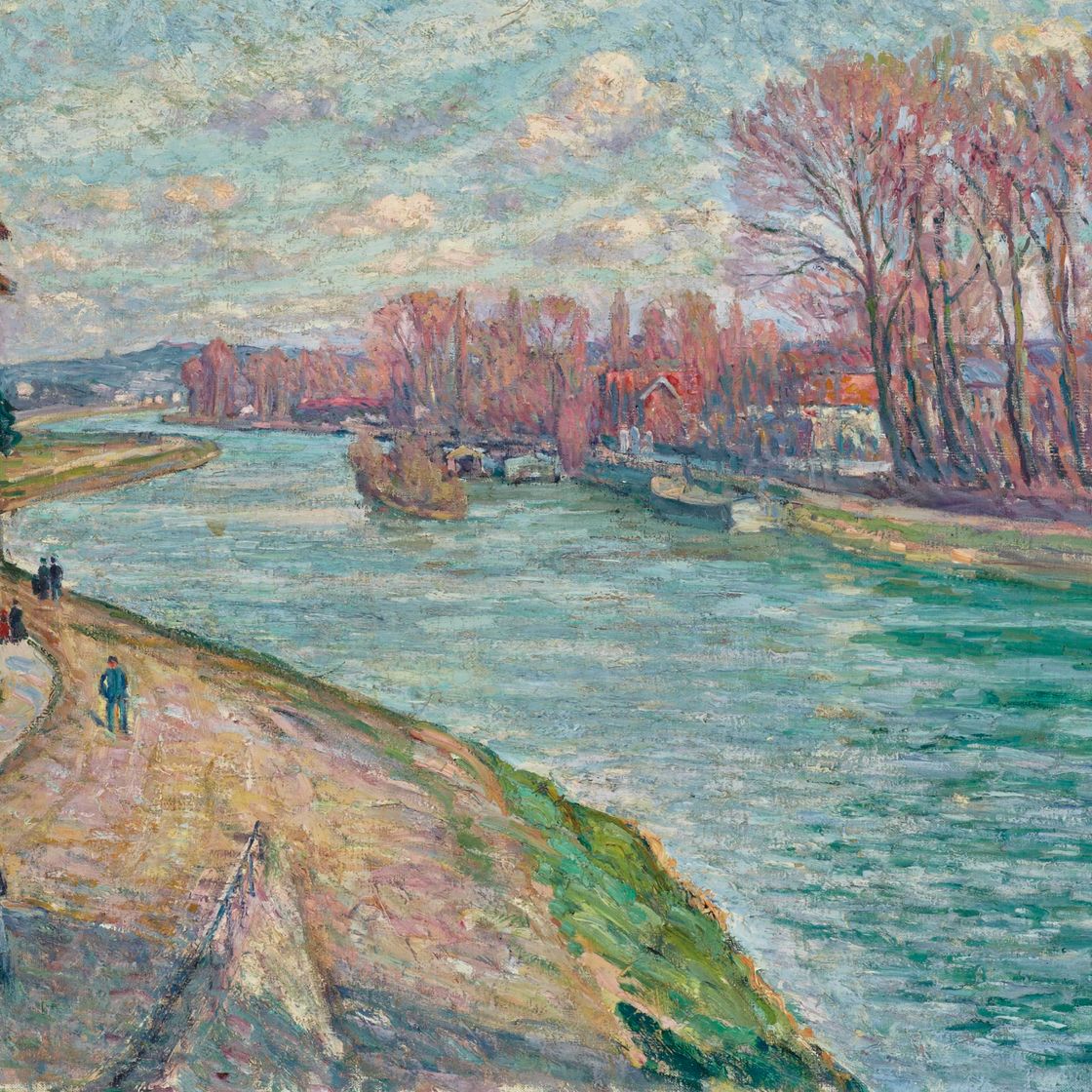 Henri Lebasque — Персонажи на набережной Марны