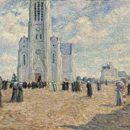 Henri Lebasque — Площадь церкви, Бретань