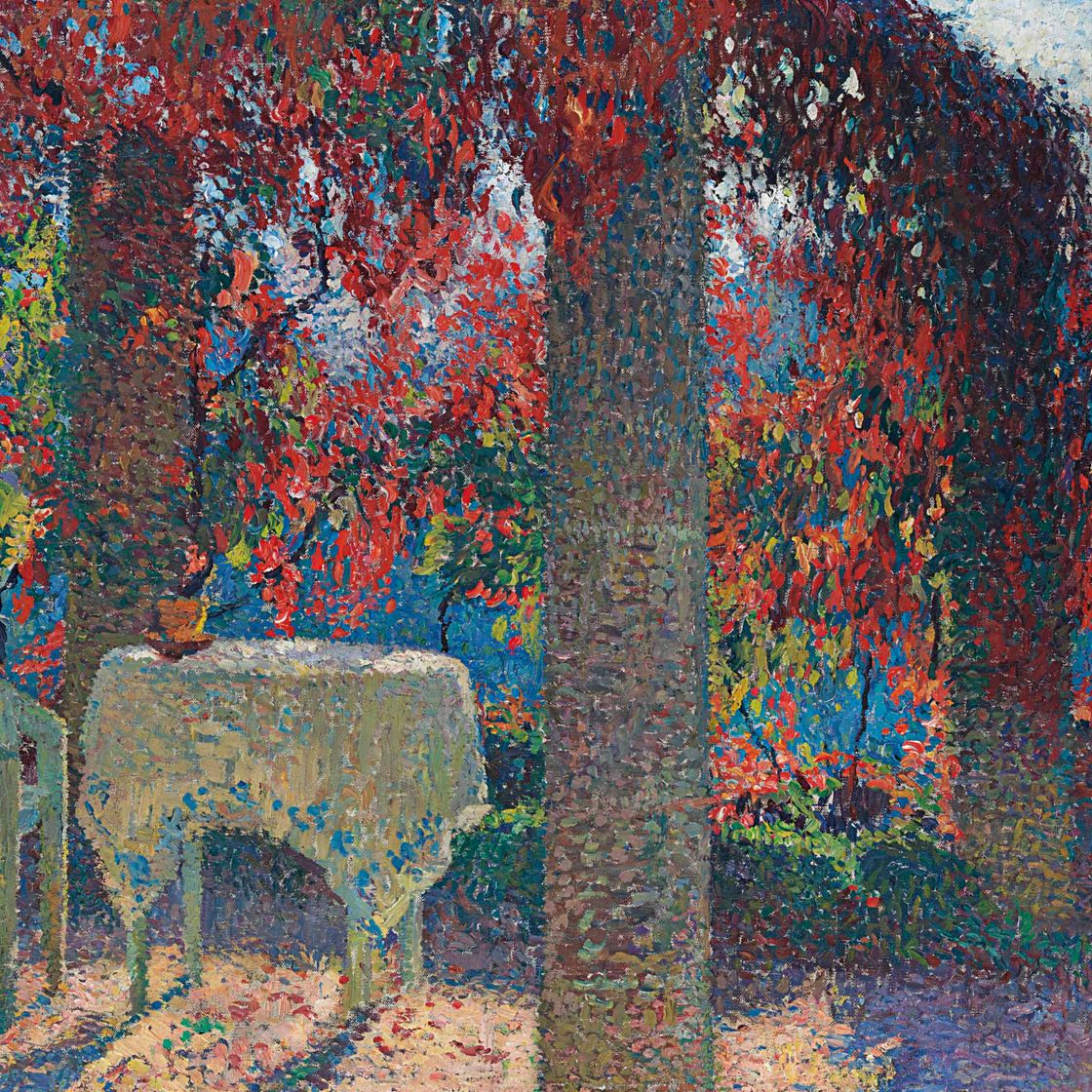 Henri Martin — Беседка для маркизской кухни, осенняя ночь