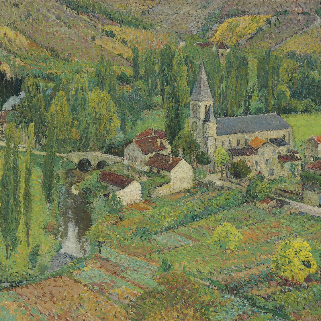 Henri Martin — Эглиз, школа и мост Лабастид-дю-Верт