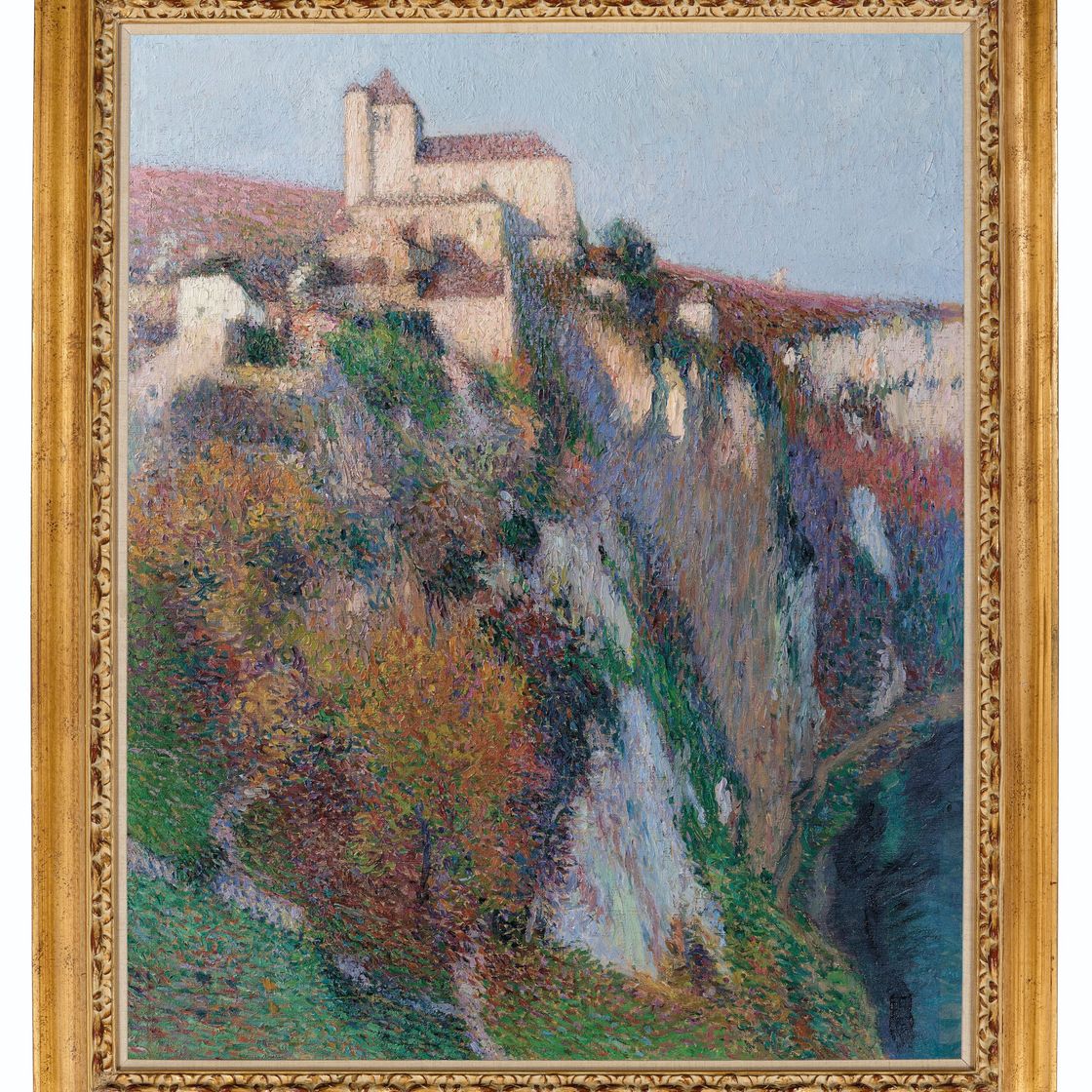 Henri Martin — Церковь Сен-Сирк, Лапопи-перше-сюр-ла-Фалез-де-ла-букле-дю-Лот, голубая ночь, изображение 2