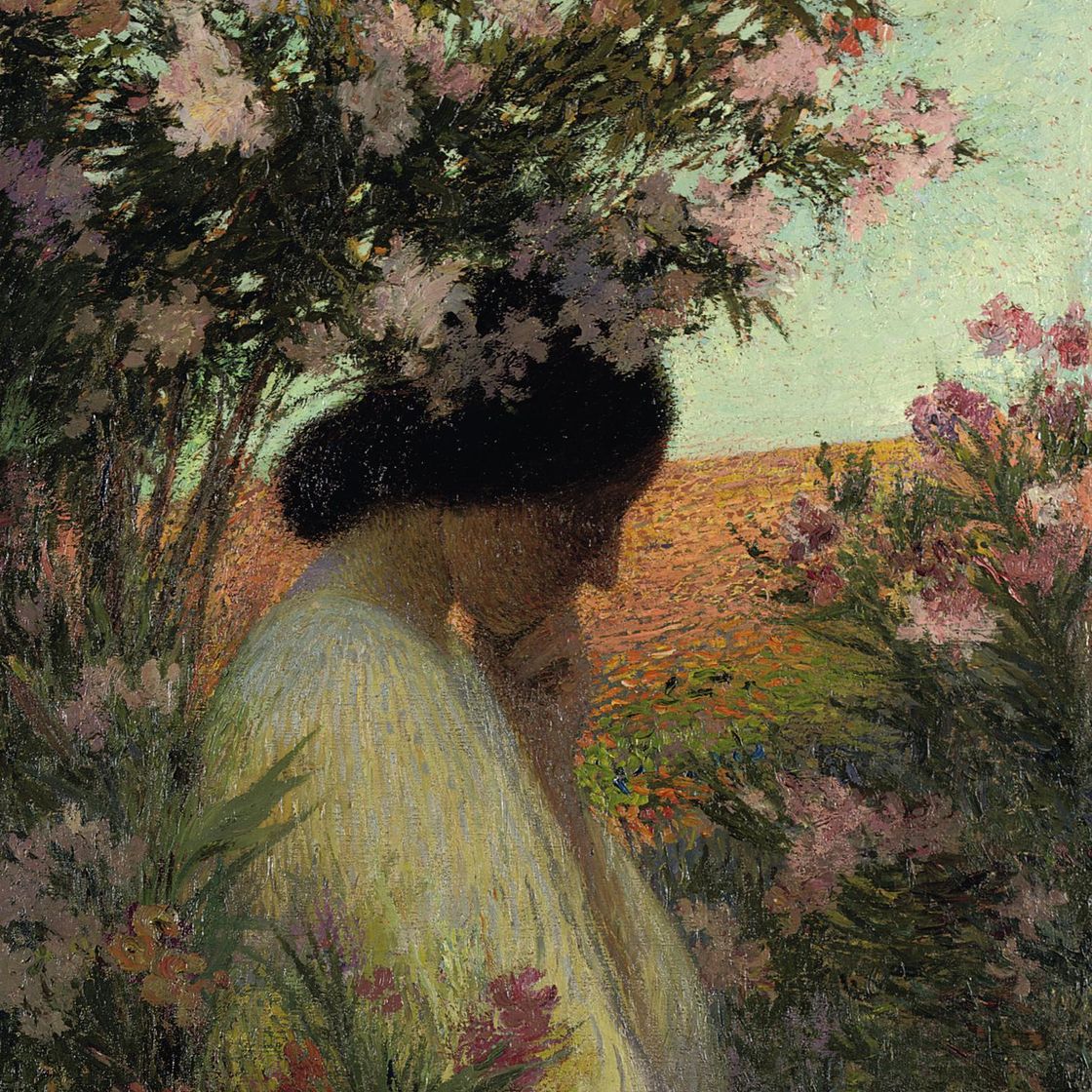 Henri Martin — В уединении, Женщина-медитатор в костюме розы Лорье