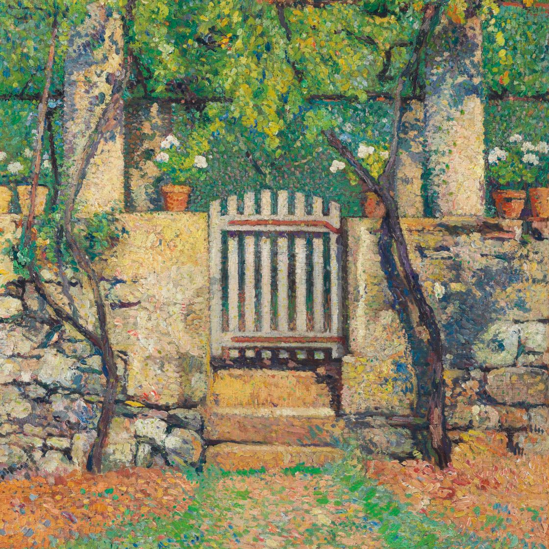 Henri Martin — Портильон, надетый на виноградник в Маркейроле, в день рождения виноградаря