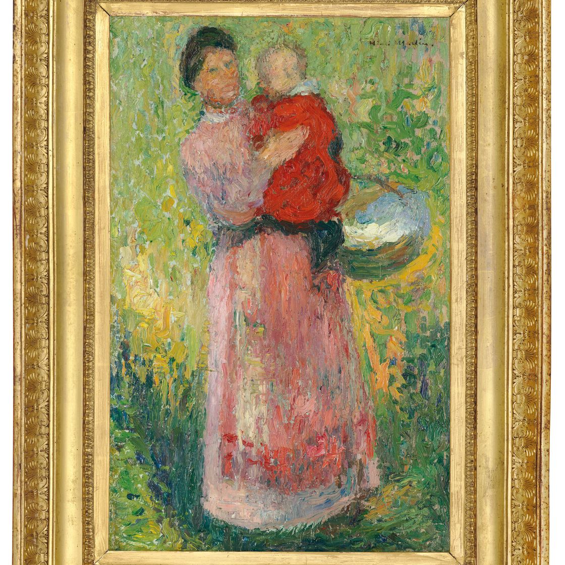 Henri Martin — Важная женщина без бюстгальтеров, в розовом цвете, изображение 3