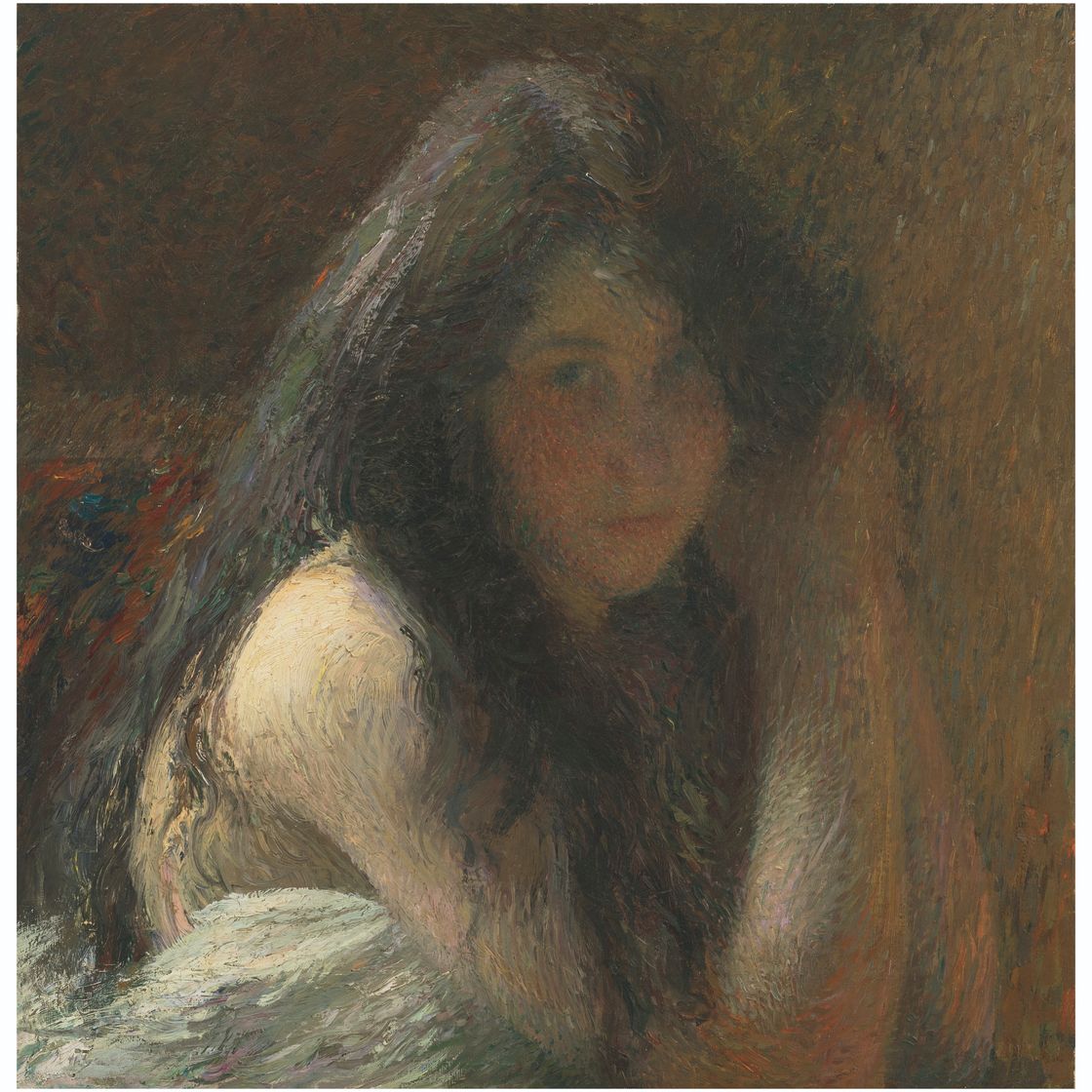 Henri Martin — Молодая женщина с прической, изображение 1